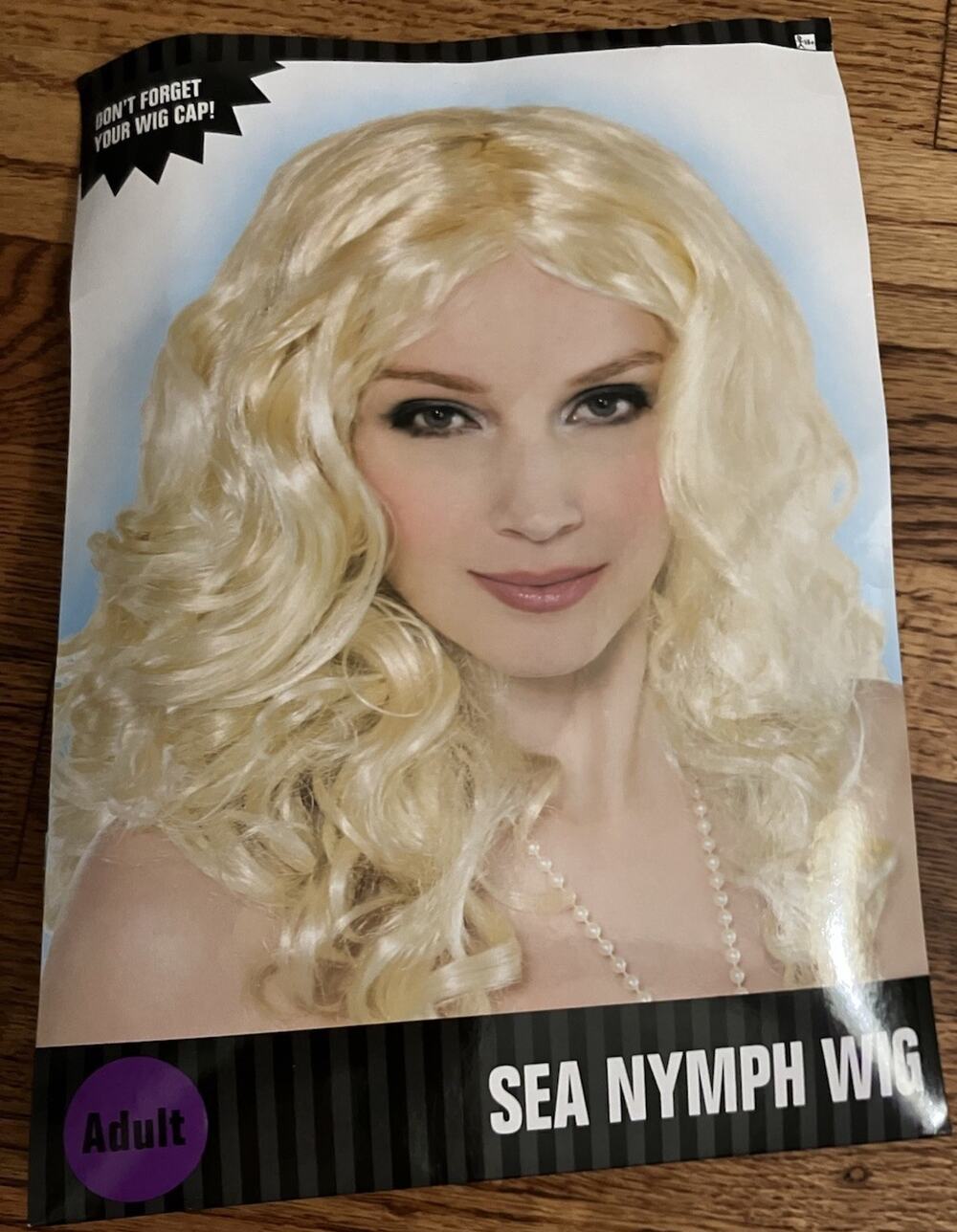 Costumes USA Sea Nymph Wig Halloween Costume Blonde Curly Mermaid